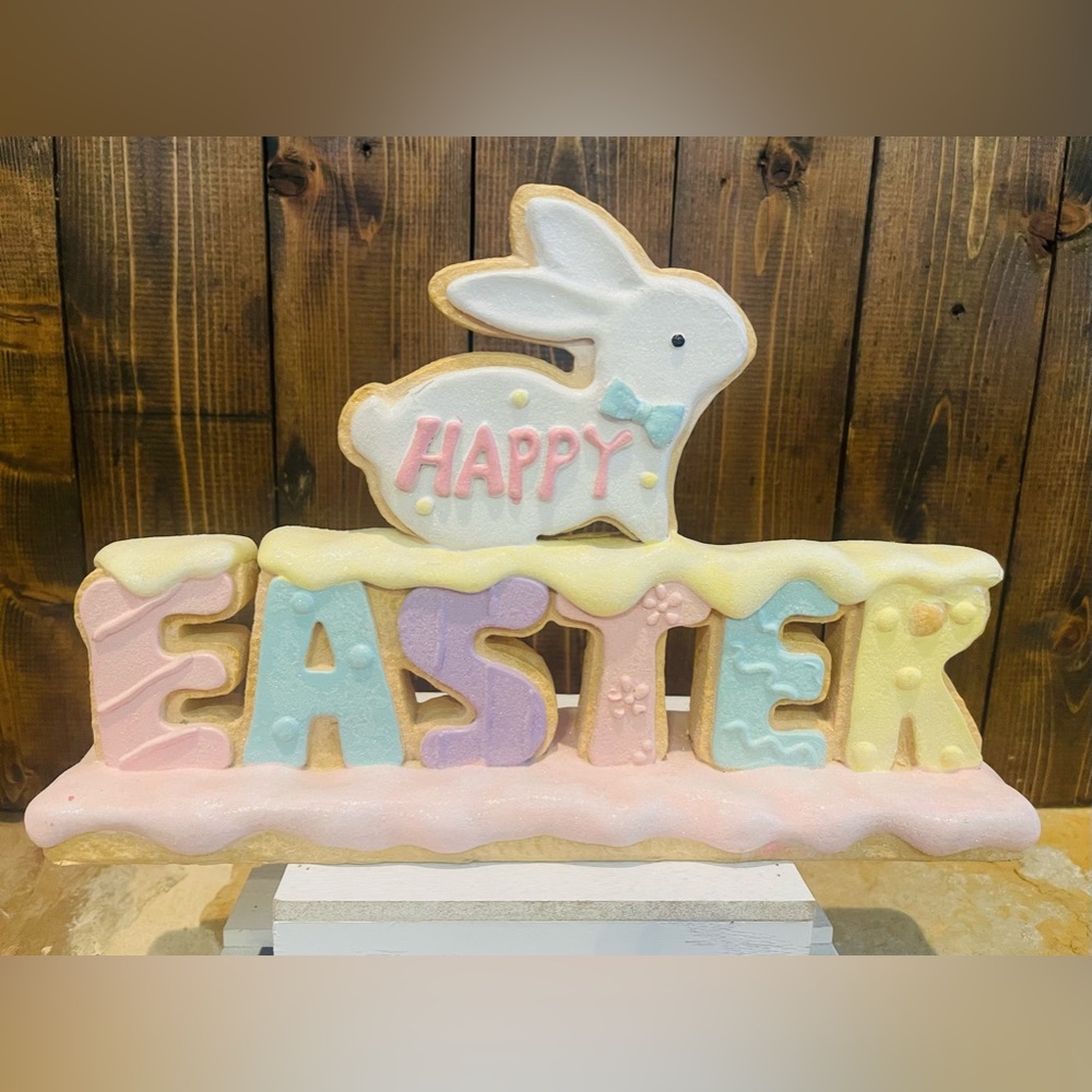 Pastel Gingerbread Easter Sign